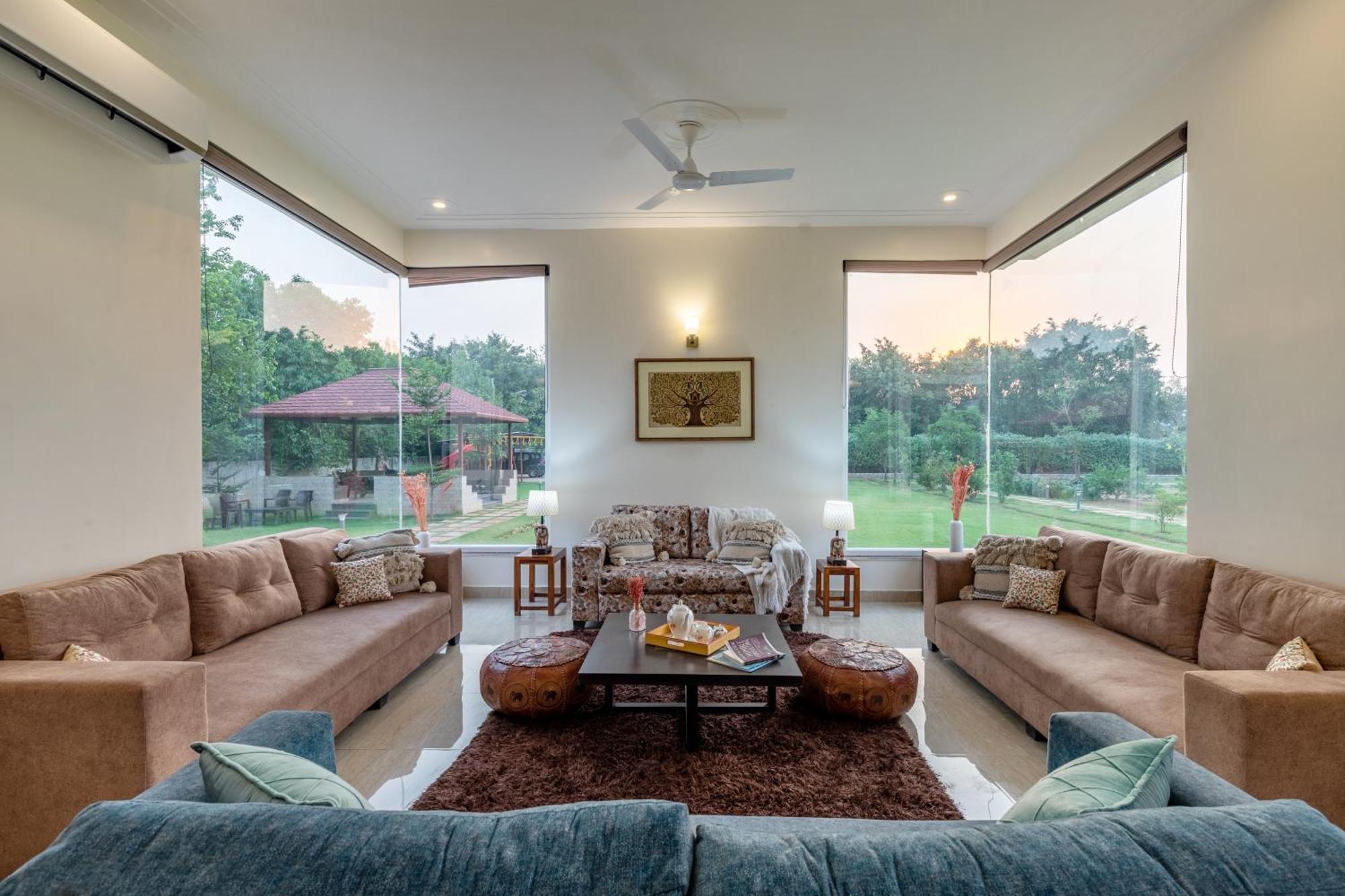 Alaya Stays Raga 2Bhk Farmstay With An Entertainment Lounge Sohna エクステリア 写真